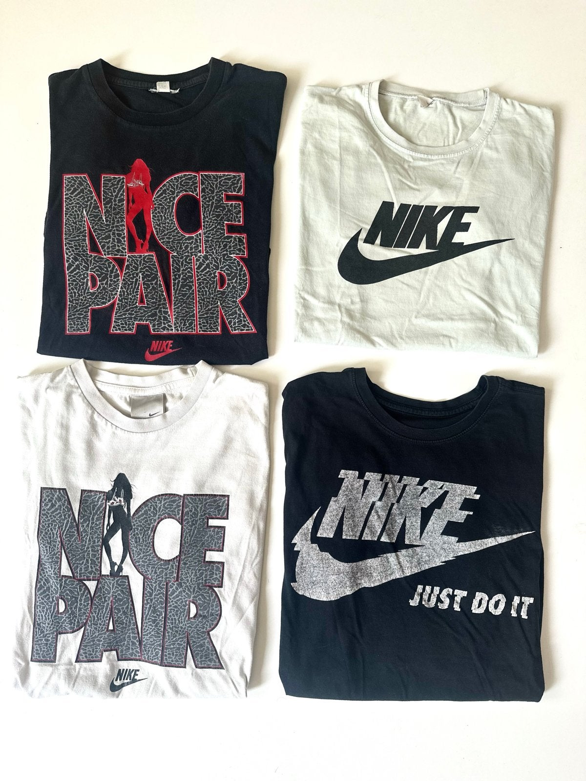 Nike T-shirts (4 stuks) - Maat L, Ophalen of Verzenden, Gedragen, Maat 52/54 (L), Zwart