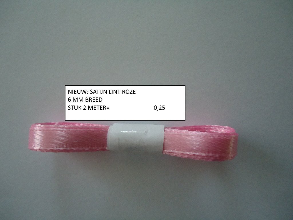 ❤️satijn lint 6 mm roze ( alleen verzenden, Hobby en Vrije tijd, Kaarten | Zelf maken, Ophalen, Nieuw, Overige thema's, Overige typen