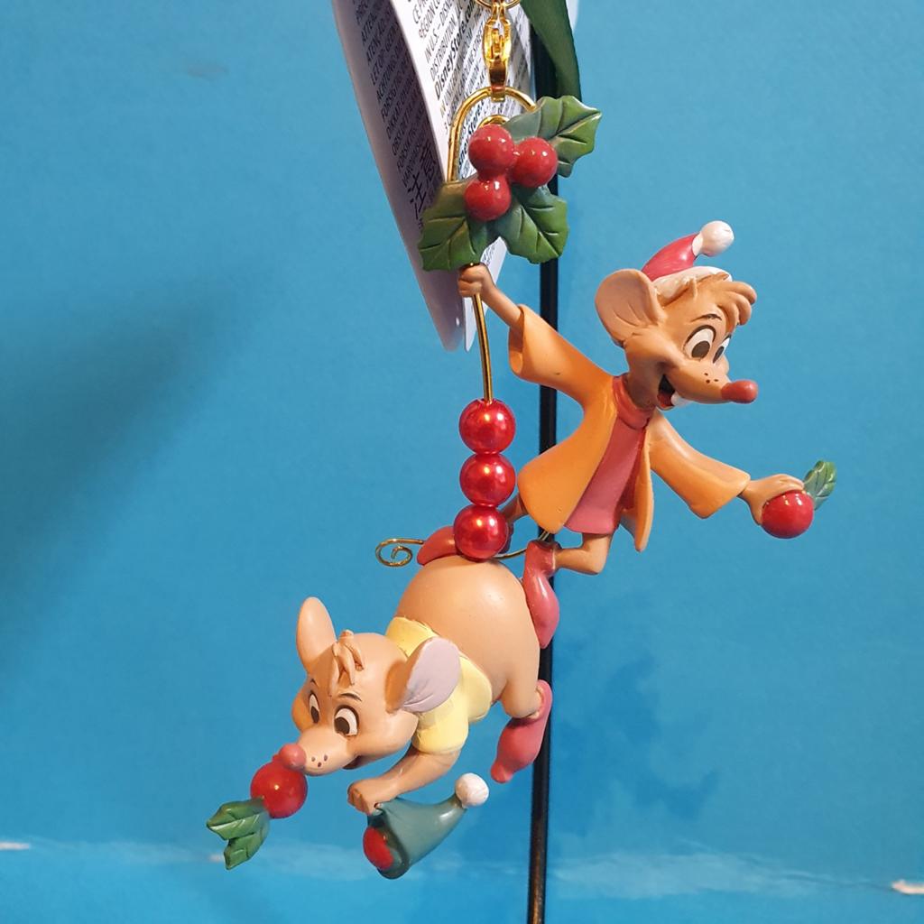 Disney Sketchbook Cinderella Jaq & Gus Kerst Ornament, Verzamelen, Disney, Ophalen of Verzenden, Assepoester of Belle, Nieuw, Beeldje of Figuurtje