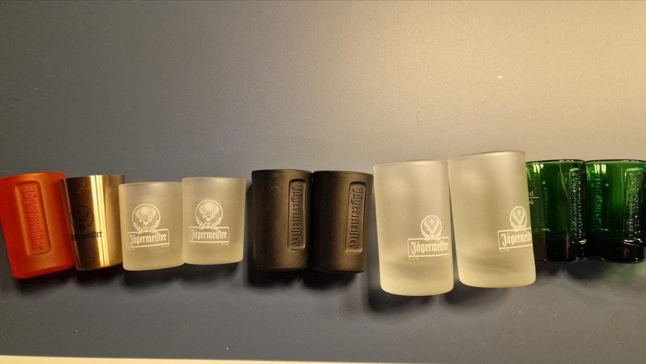 Set van 10 Jägermeister glaasjes, Ophalen of Verzenden