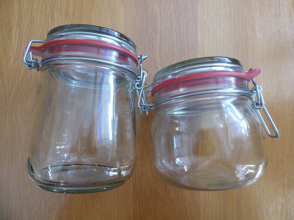 2x weckpotten, Overige typen, Ophalen of Verzenden, Nieuw, Glas