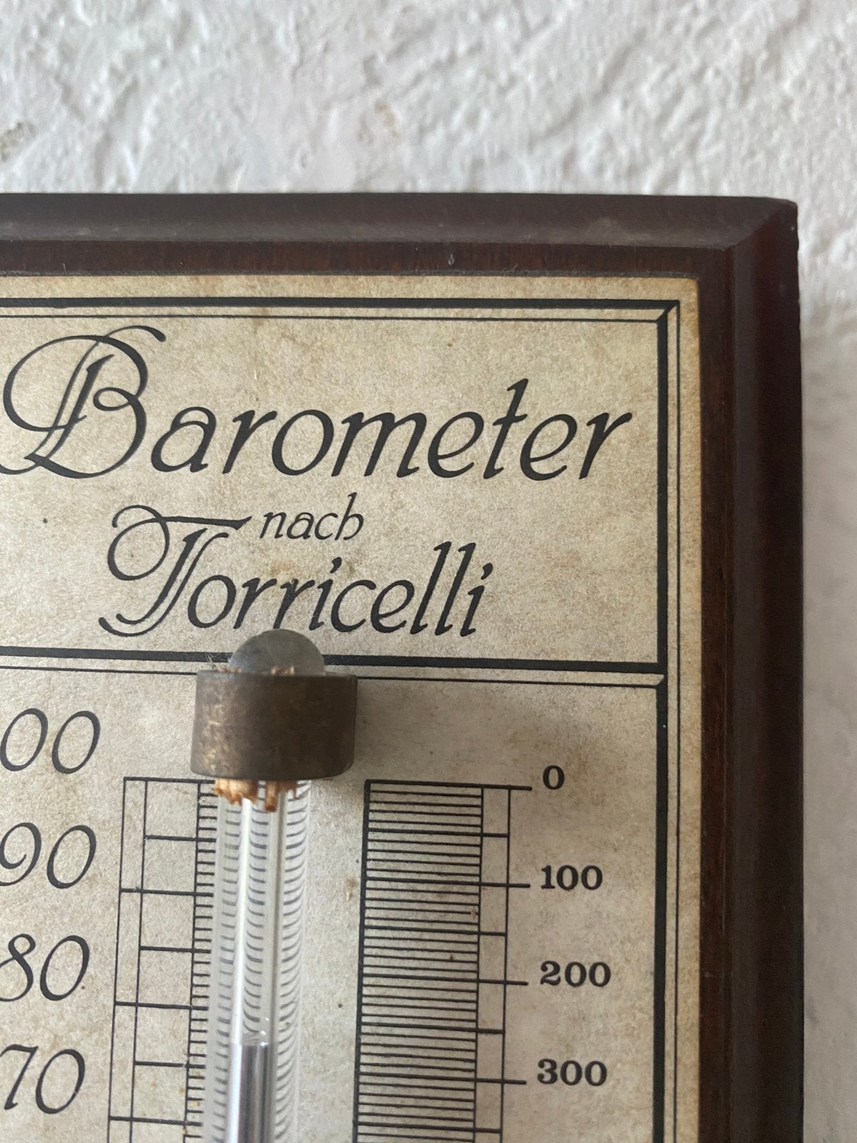 Vintage Torricelli Barometer met Thermometer, Ophalen of Verzenden, Gebruikt