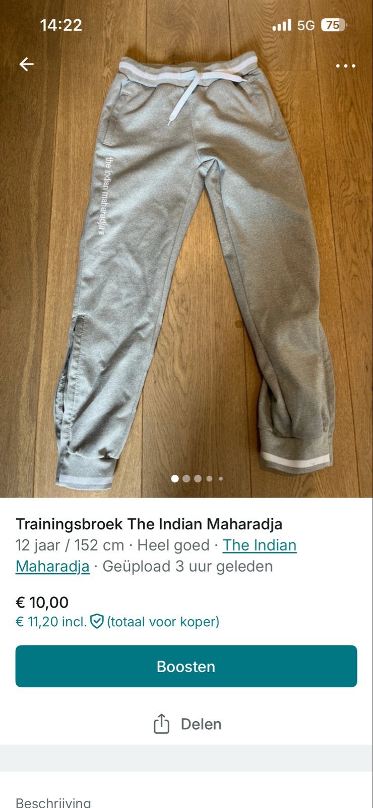 The Indian Maharadja Trainingsbroek - Maat 152, Ophalen of Verzenden, Zo goed als nieuw, Jongen of Meisje, Broek