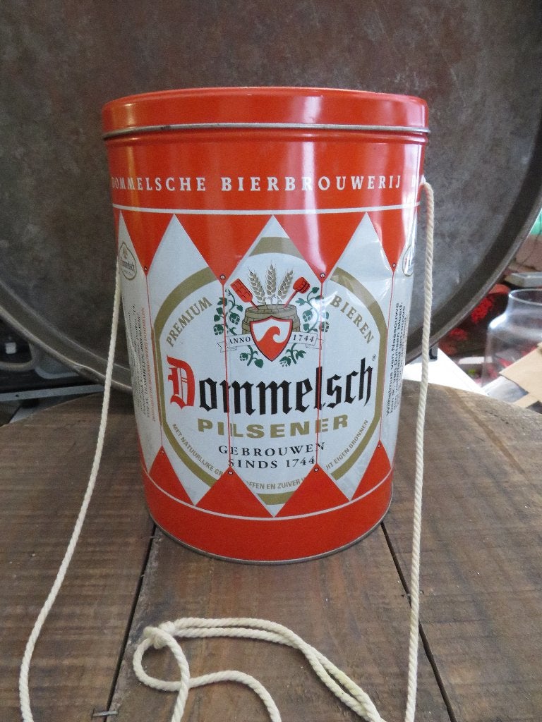 dommelsch pilsener trommel blik, Ophalen of Verzenden, Gebruikt, Overige typen, Overige merken