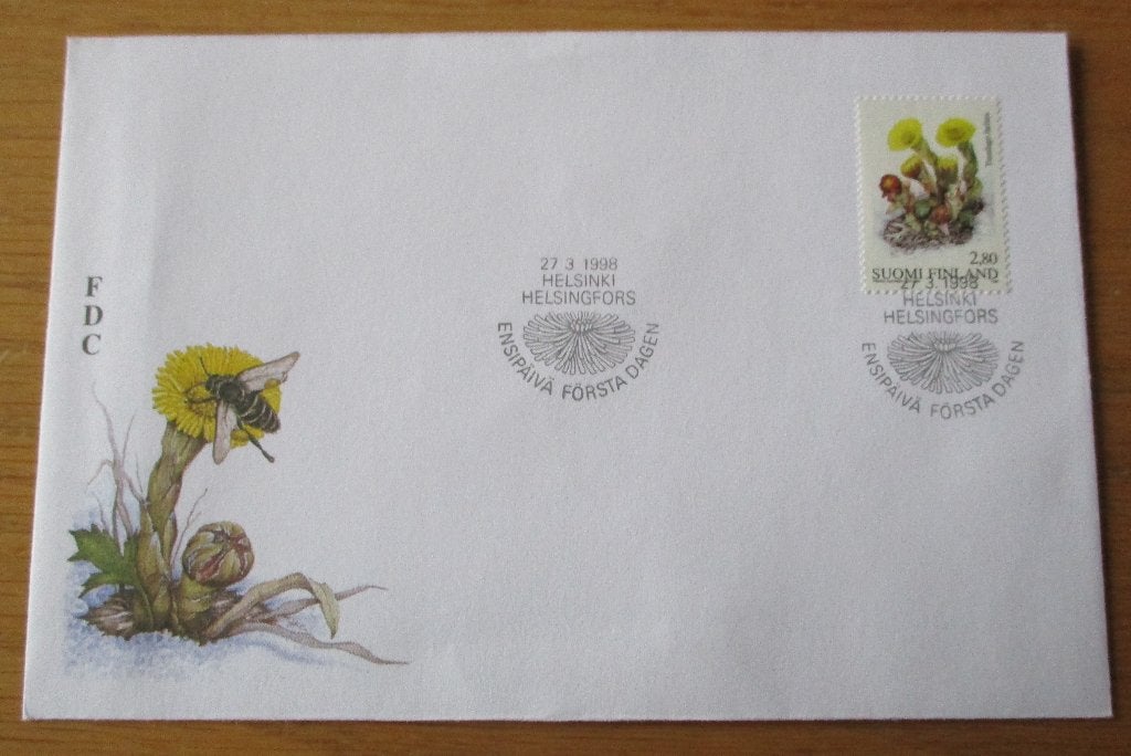 Finland, FDC Klein hoefblad, 1998, Verzenden, Finland, Gestempeld