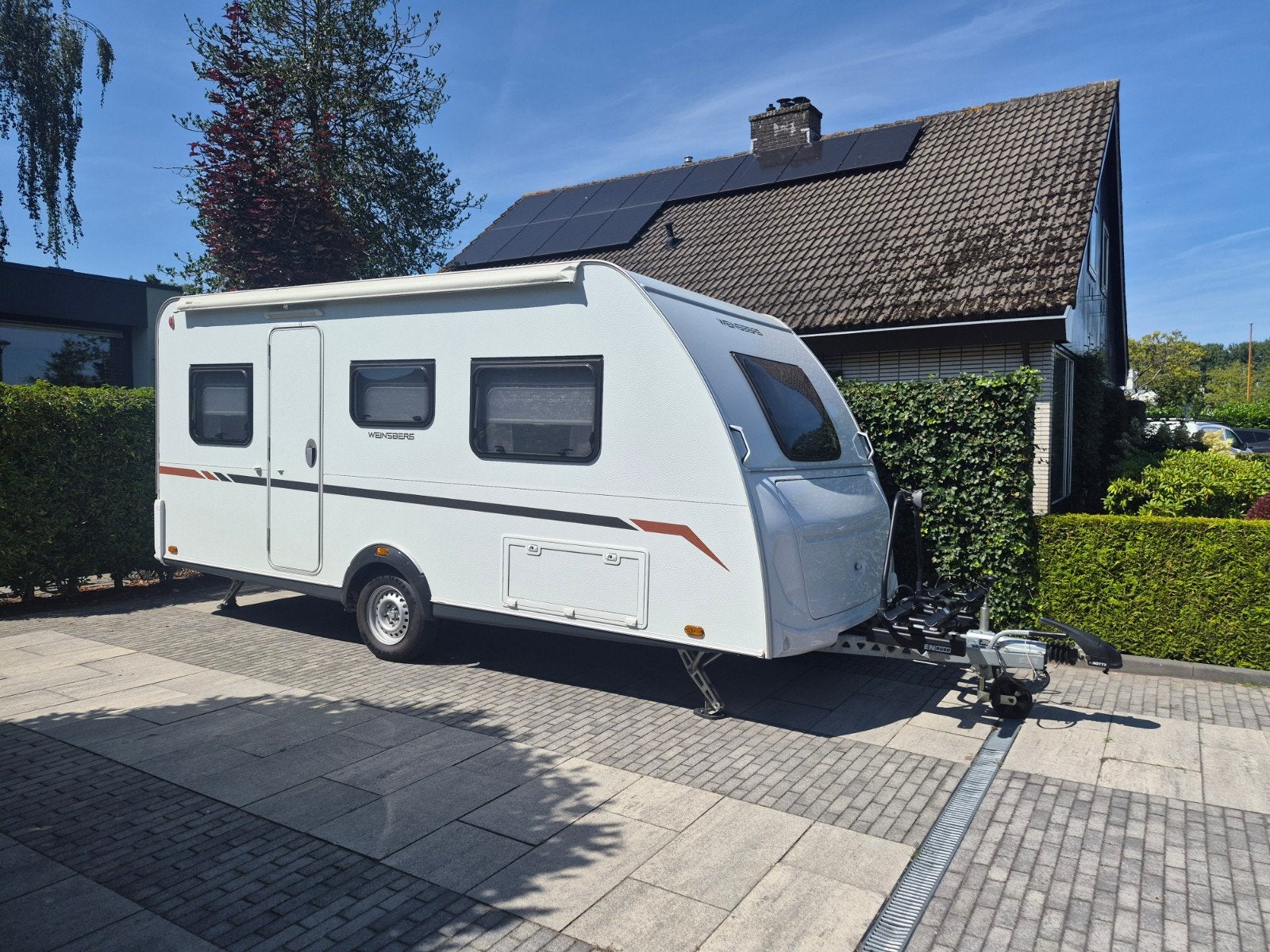 Weinsberg Caracito 470 EU met mover, airco en fietsenrek, Overige merken, Luifel, Treinzit, 750 - 1000 kg