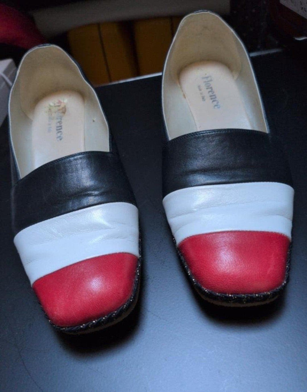 Vintage Italiaanse Dames Loafers - Tricolor Colorblock, Kleding | Dames, Ophalen of Verzenden