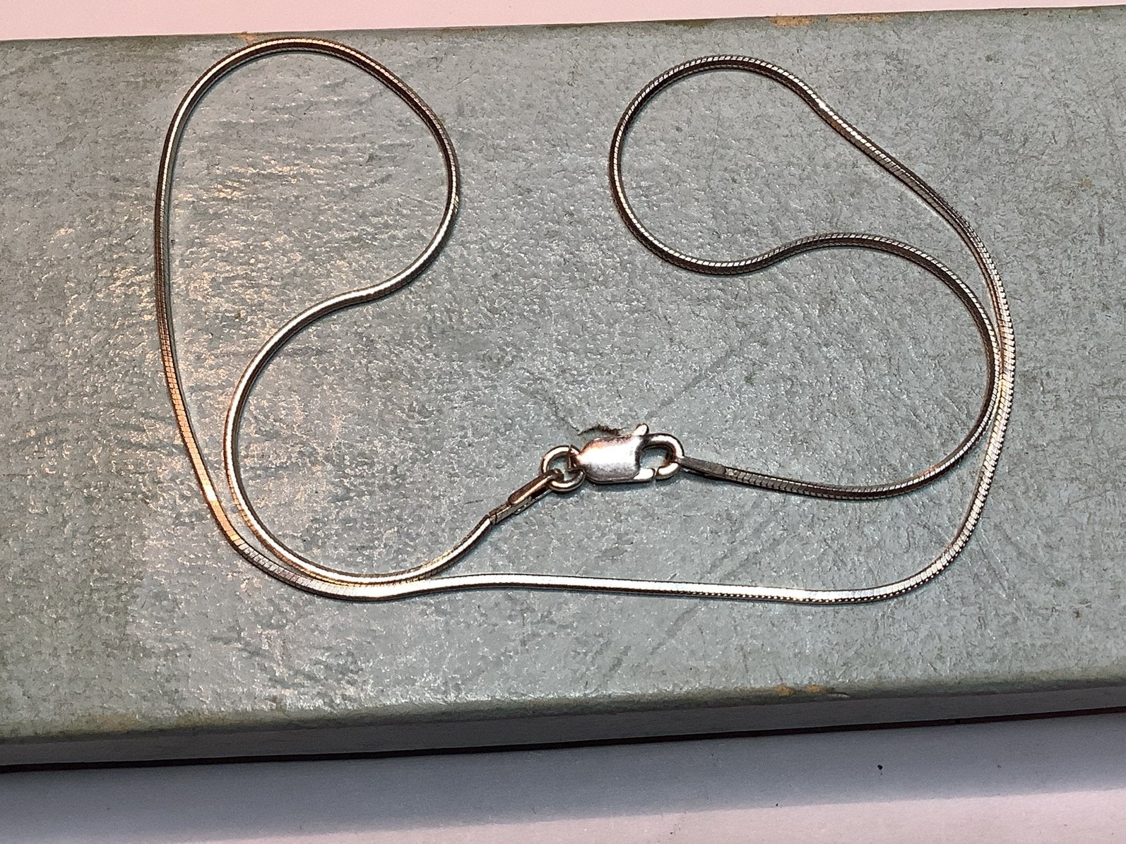 ORIGINELE 925 ZILVEREN SLANG KETTING CIRCA 42 CM LANG, Verzenden, Zilver, Ketting