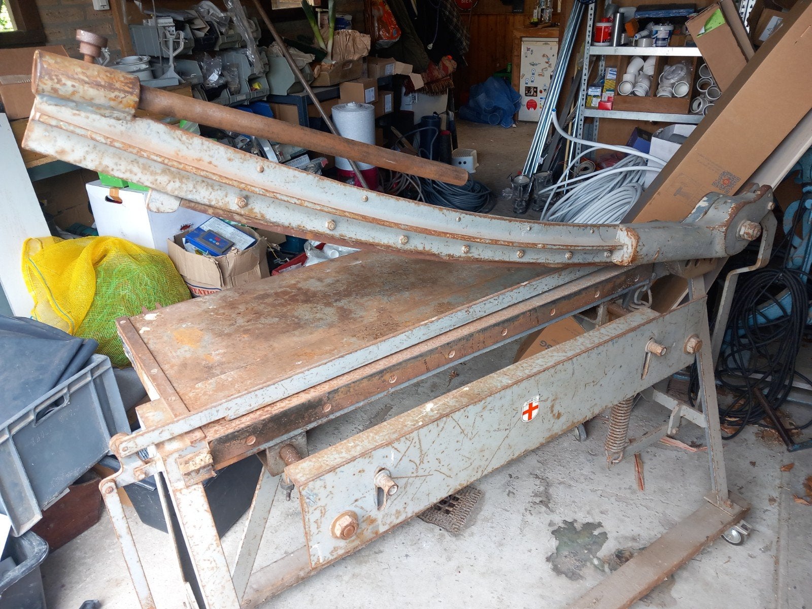 Combi zetbank + slagschaar, Ophalen