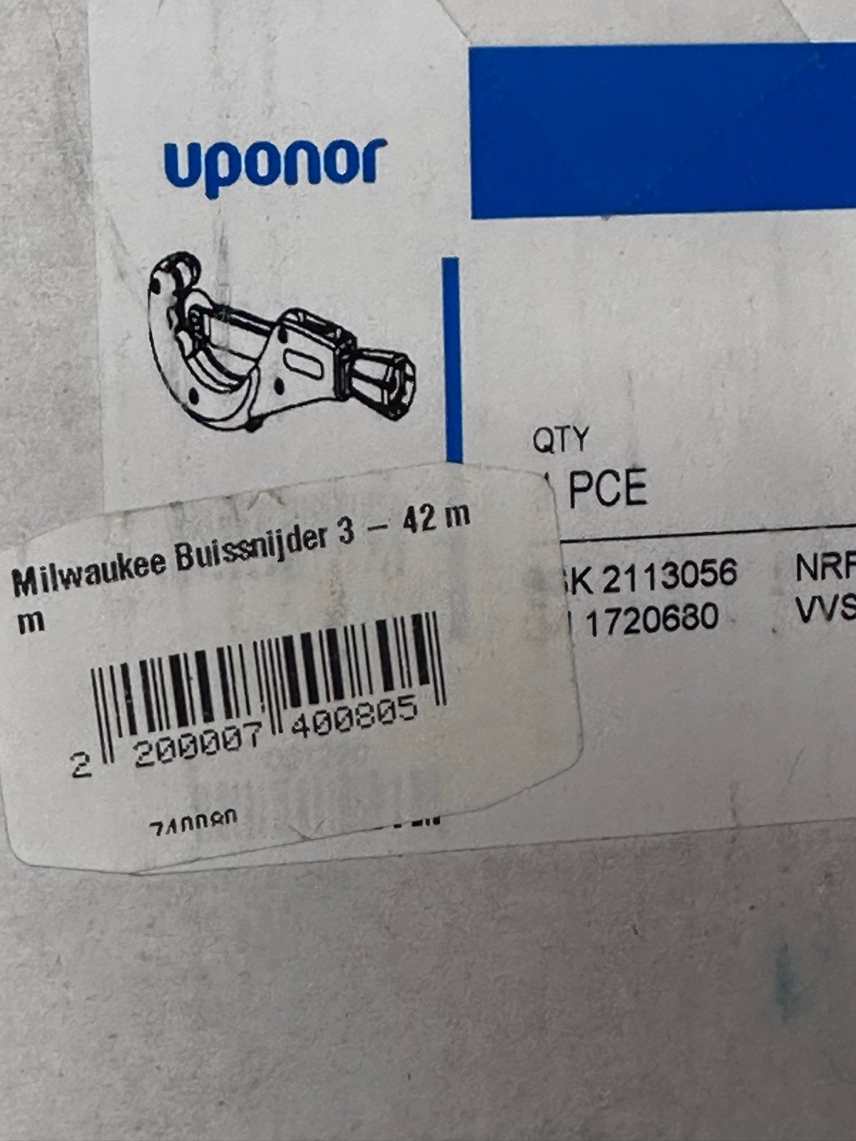 Uponor  Buissnijder 3-42mm, Ophalen of Verzenden, Nieuw, Snijgereedschap, Milwaukee