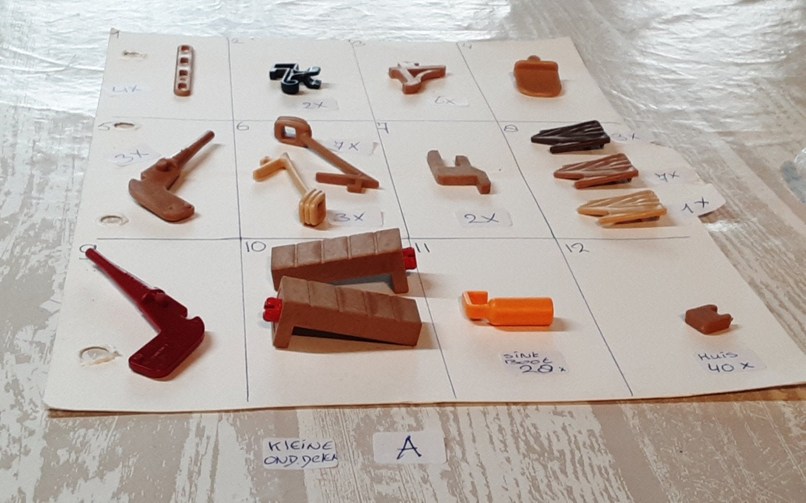 kleine onderdelen A bruin, Kinderen en Baby's, Speelgoed | Playmobil, Gebouw, Losse onderdelen, Ophalen of Verzenden, Zo goed als nieuw