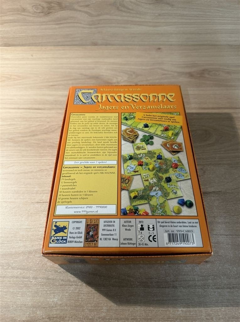Carcassonne jagers en verzamelaars - s6743, Hobby en Vrije tijd, Gezelschapsspellen | Bordspellen, Verzenden, Zo goed als nieuw