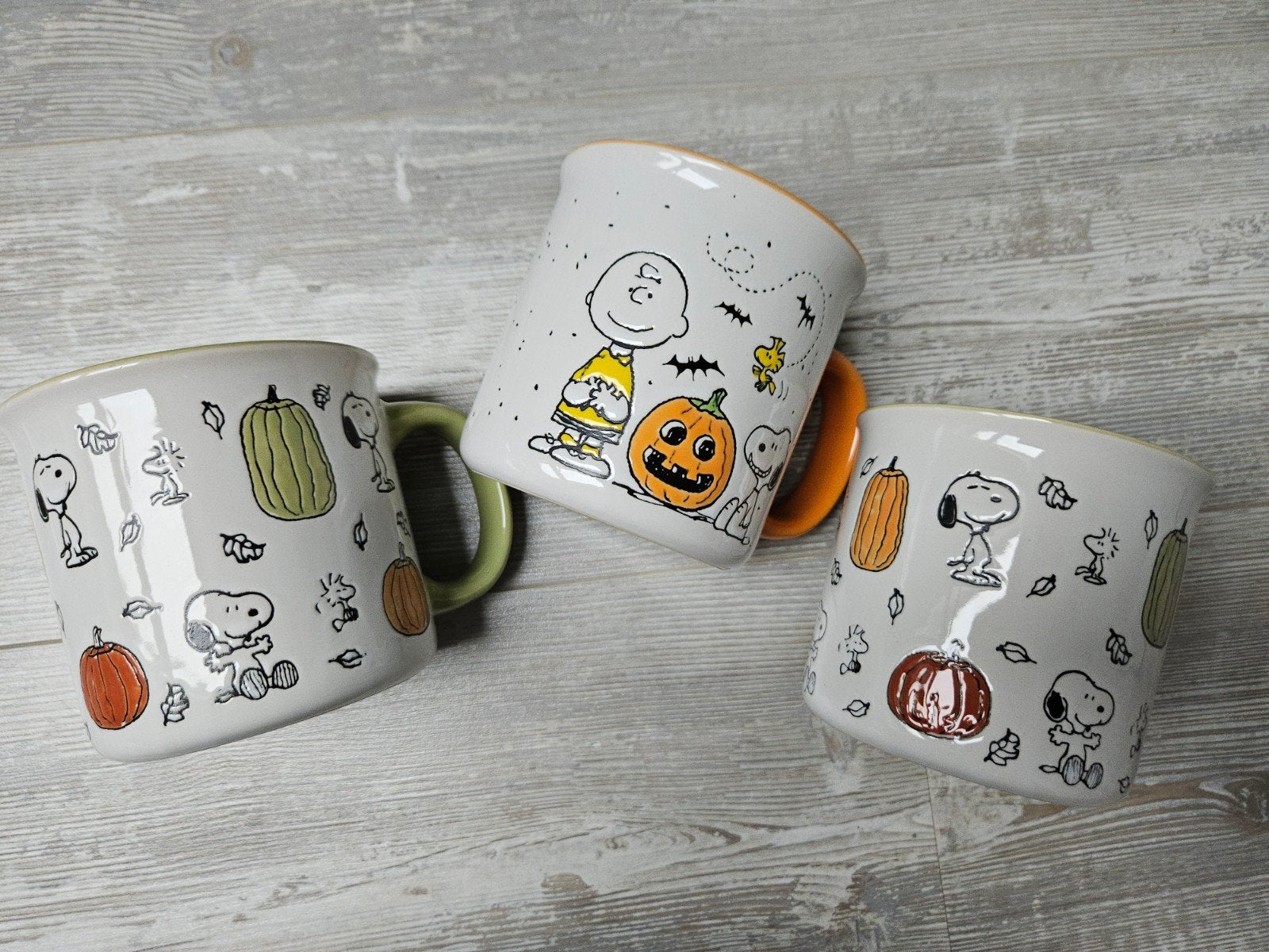 3x snoopy mokken mugs herfst peanuts, Overige merken, Nieuw, Ophalen of Verzenden, Overige stijlen