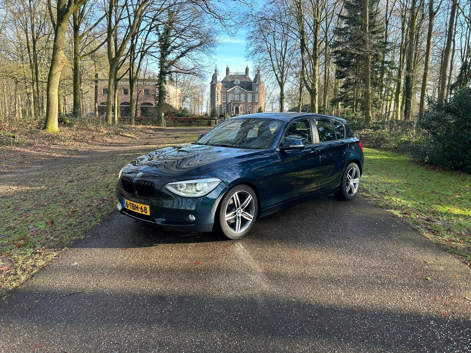 BMW 1-Serie 114I 75KW 5-DR 2014 Blauw, 1-Serie, Achterwielaandrijving, Zwart, 4 cilinders