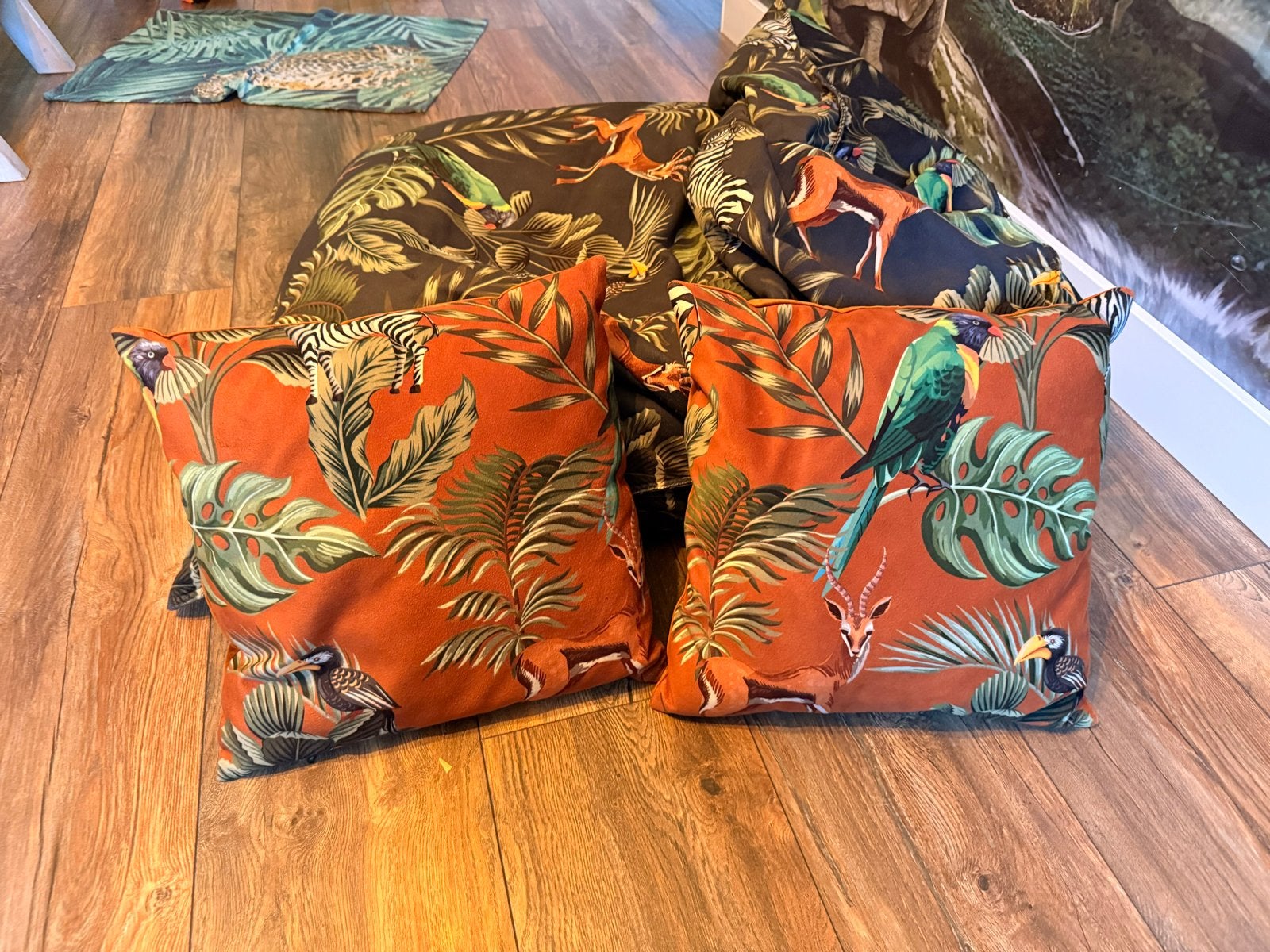 Jungle kamer set, zitzak, kussens, dekens, Huis en Inrichting, Woonaccessoires | Kussens, Ophalen of Verzenden, Zo goed als nieuw