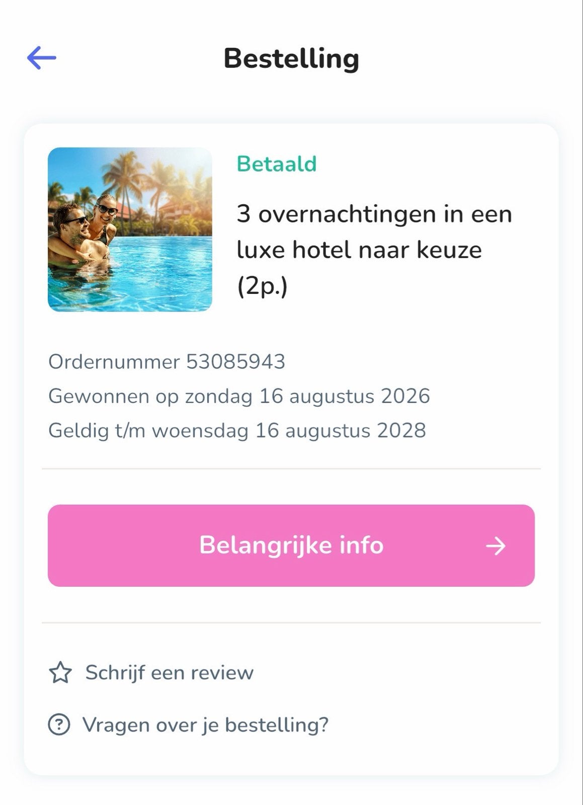 3 nachten luxe hotel naar keuze (binnen of buitenland), Tickets en Kaartjes, Drie personen of meer, 3 overnachtingen of meer