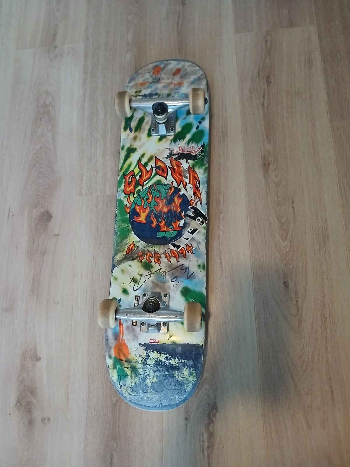 Globe G1 Ablaze Tie Dye Skateboard Gebruikt, Ophalen, Gebruikt, Skateboard