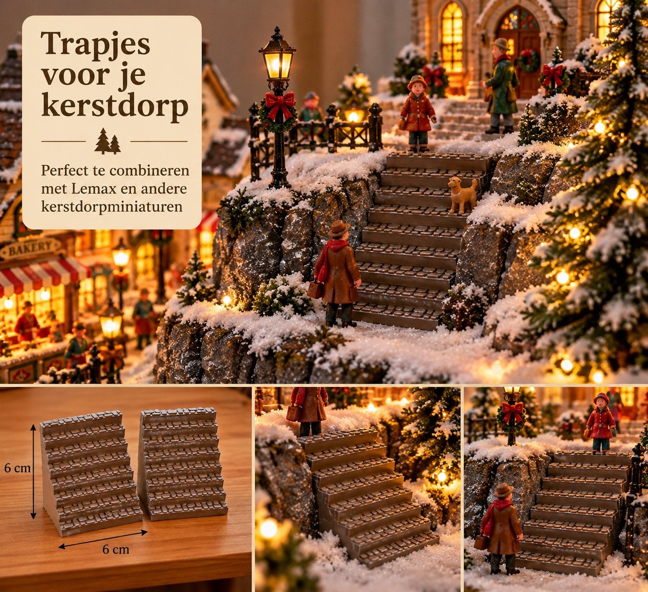 Kerstdorp trapje, Diversen, Ophalen of Verzenden, Nieuw