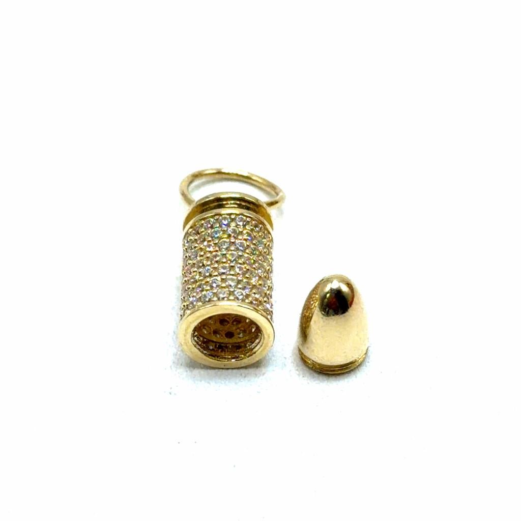 Gouden Kogel Hanger met Strass - Uniek Design, Overige voorstellingen, Www.bredajuwelier.nl, Nieuw, Ophalen of Verzenden