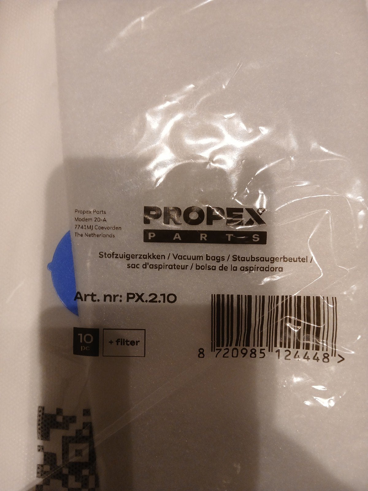 19 Propex stofzuigerzakken PX.2.10 met filter, Stofzak, Nieuw, Ophalen of Verzenden, Sledestofzuiger