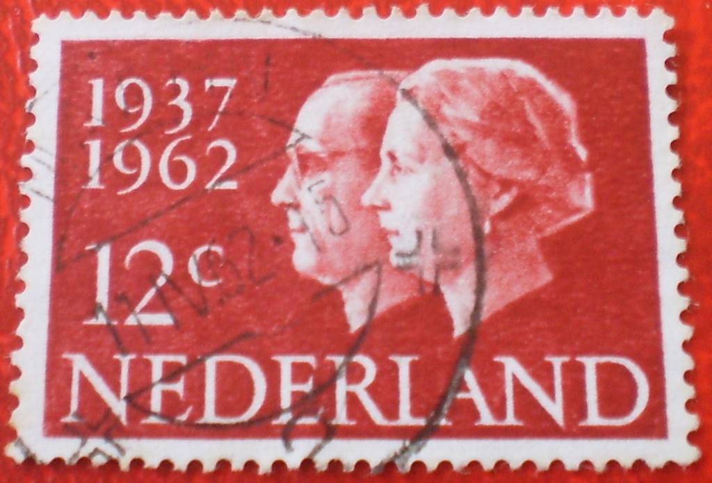 NL - 25 Jarig Huwelijk Koningin Juliana en Prins Bernhard, Verzenden, Gestempeld, Koningshuis