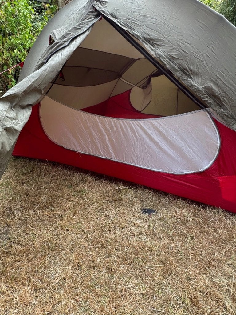MSR Mutha Hubba NX 3-persoons wandeltent - Groen/Rood, Ophalen of Verzenden, Zo goed als nieuw