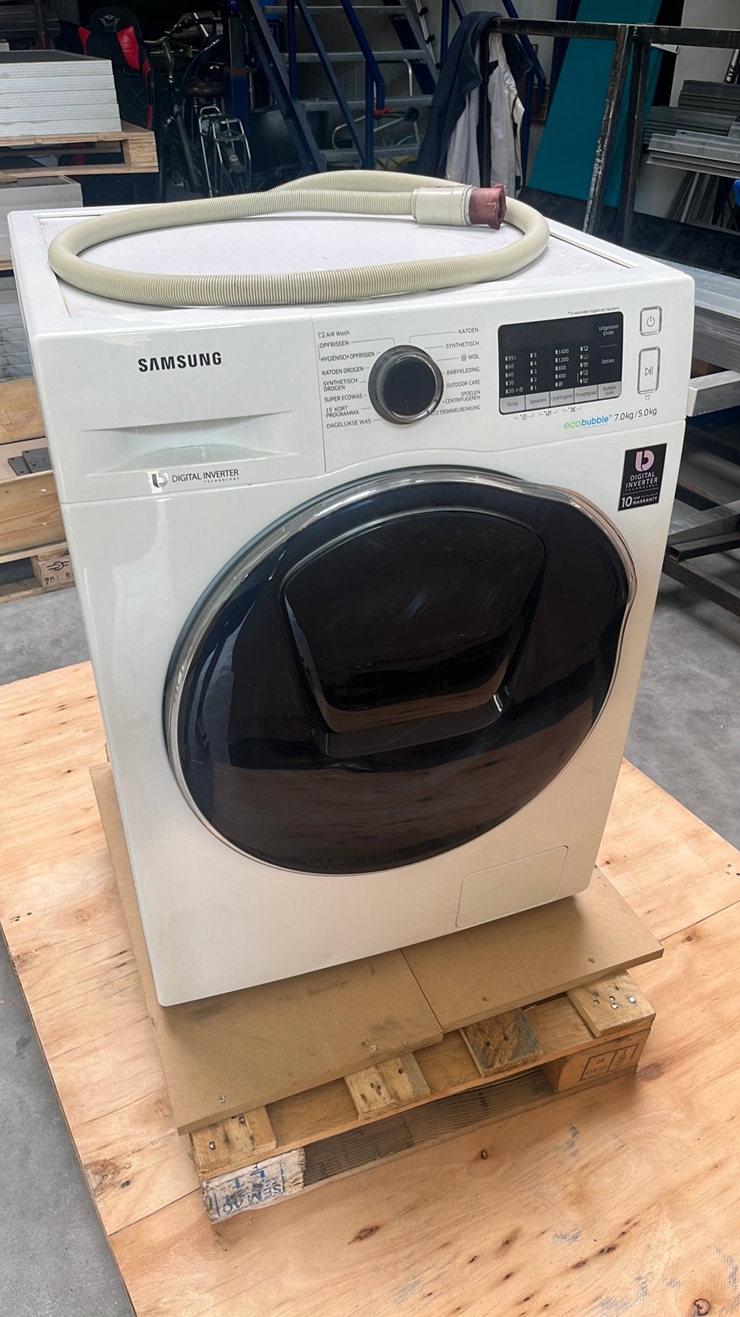 Samsung eco bubble, 6 tot 8 kg, Ophalen, Gebruikt, 85 tot 90 cm