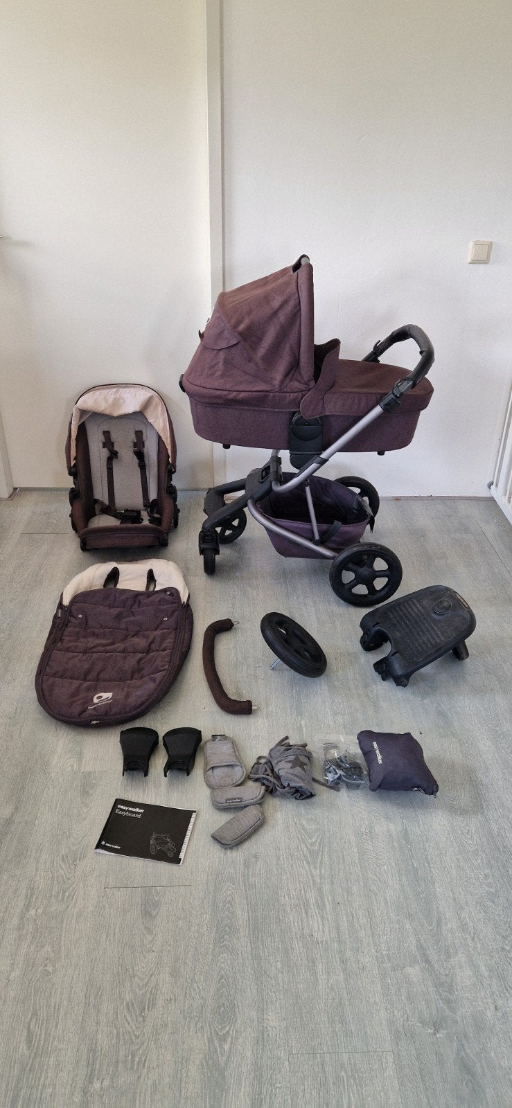 Zeer complete Easywalker kinderwagen - Gebruikt, werkt goed, Kinderen en Baby's, Gebruikt, Combiwagen, Met reiswieg, Ophalen
