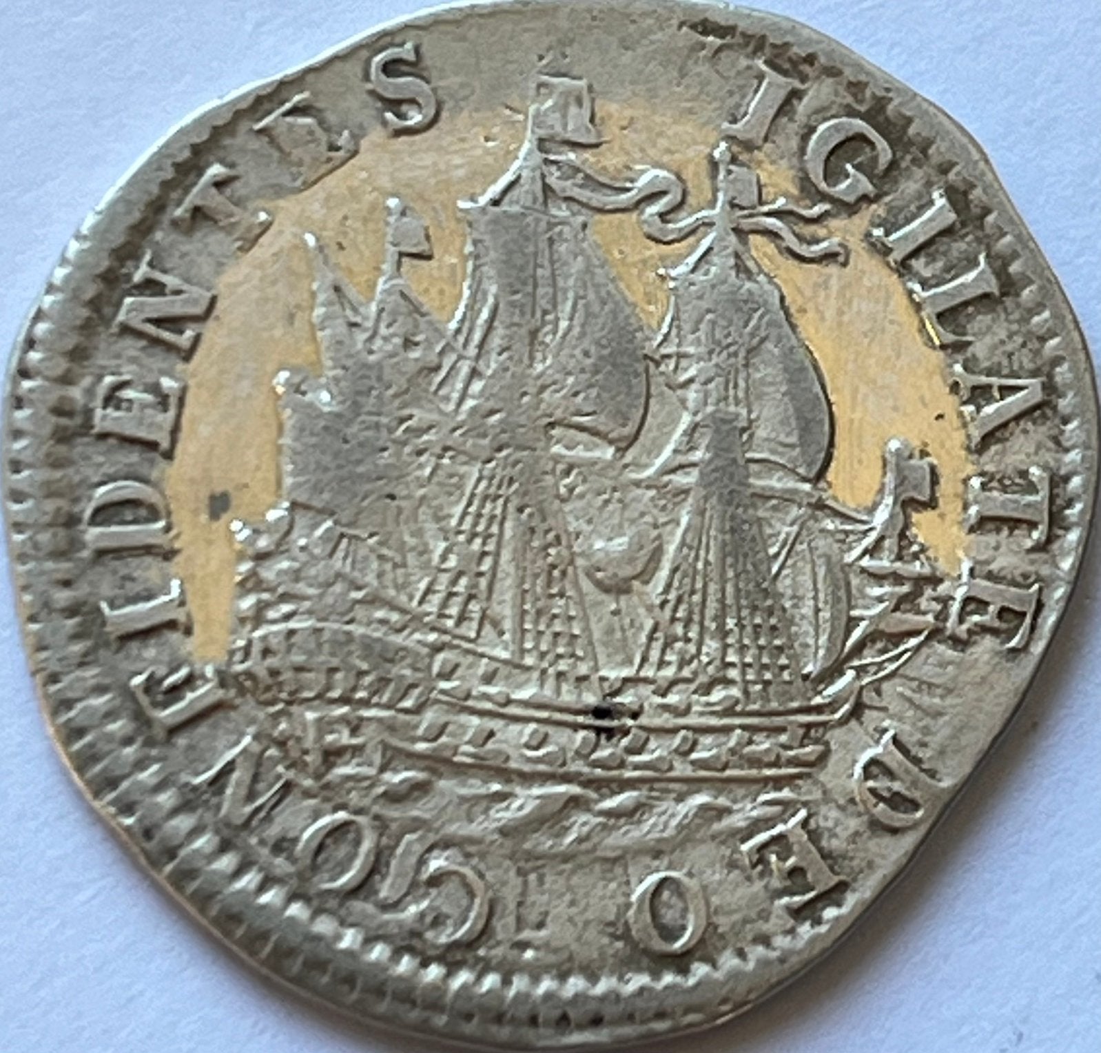 Holland scheepjesschelling 1679 oud type, Vóór koninkrijk, Zilver, Losse munt, Overige waardes