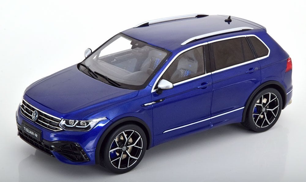 OttoMobile 1:18 Volkswagen Tiguan R 2021 blauw metallic, Ophalen of Verzenden, Zo goed als nieuw, Auto, OttOMobile
