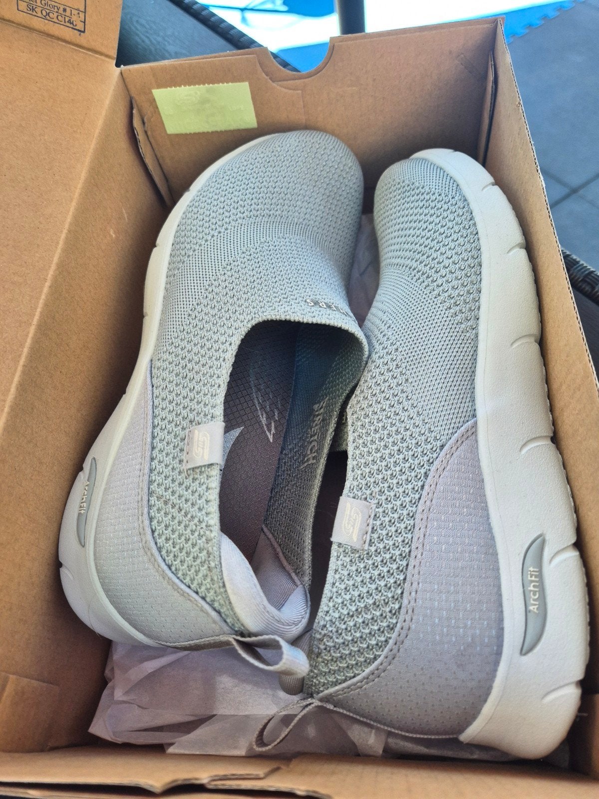 Skechers Arch Fit sneakers maat 38 - Zo goed als nieuw, Skechers, Ophalen of Verzenden, Grijs, Sneakers of Gympen