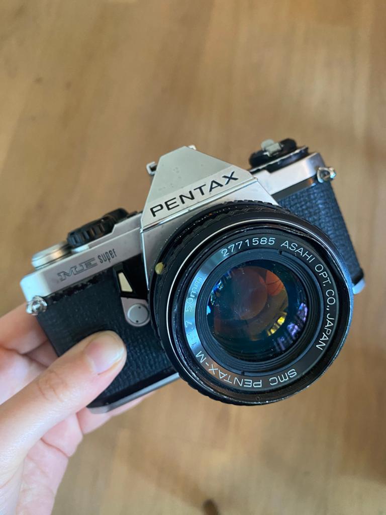 Pentax ME Super, Audio, Tv en Foto, Fotocamera's Analoog, Ophalen of Verzenden, Niet werkend, Spiegelreflex, Pentax