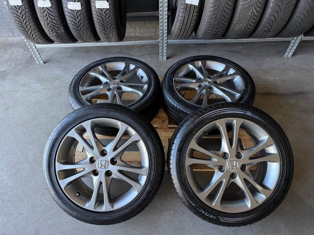 Honda velgen + zomerbanden Vredestein|225/45 R17 |incl mont., Ophalen, Gebruikt, Banden en Velgen, 17 inch