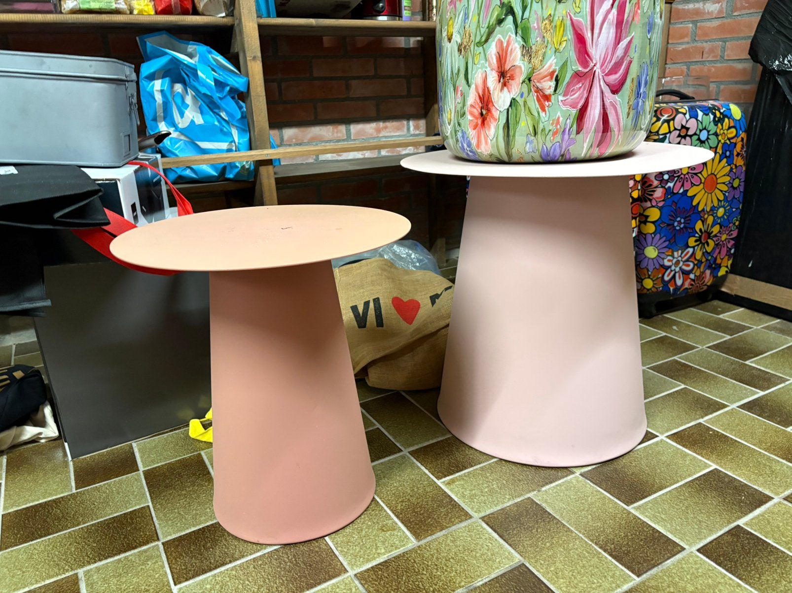 Salontafel bijzet tafel set metaal, Ophalen, Zo goed als nieuw