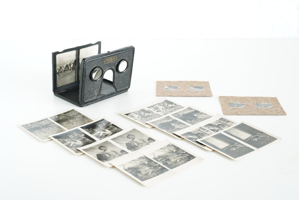 Miss Blanche Stereo Vieuwer met org. kaarten, Verzenden, Gebruikt, Telelens