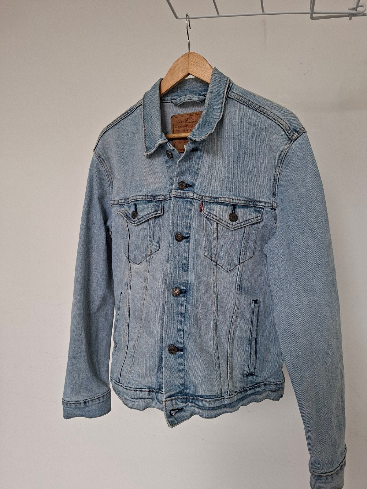 Levi's trucker biker jack Harley Davidson Patchwork maat M, Ophalen of Verzenden, Blauw