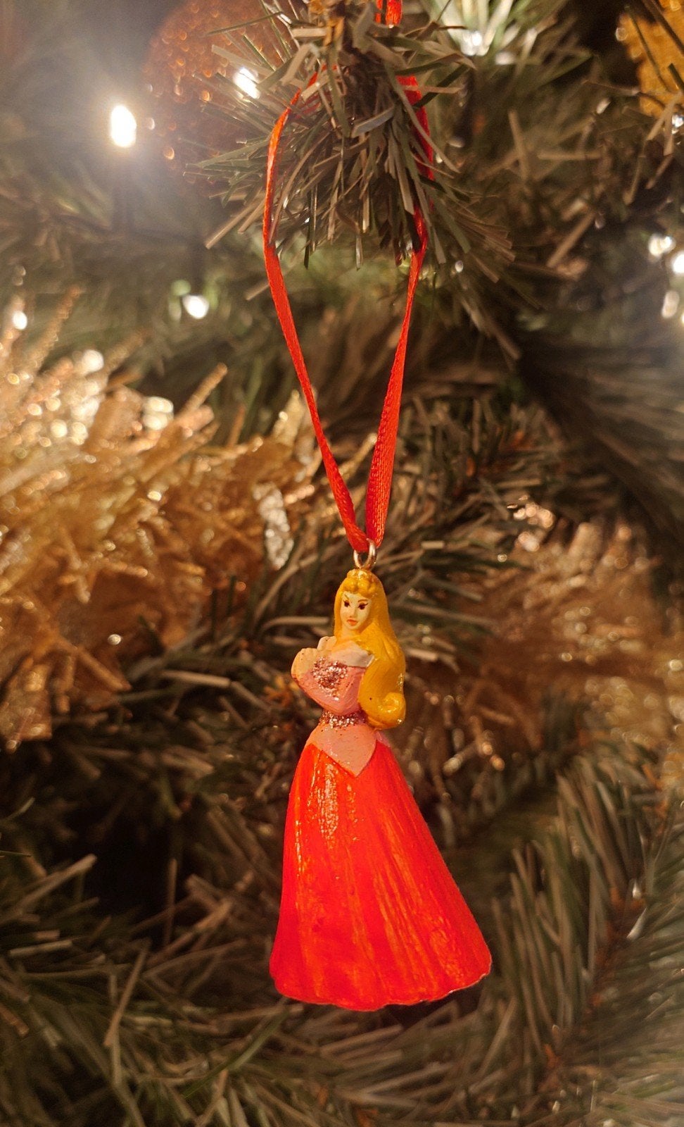 Disney prinses Doornroosje kerst ornament hanger kerstbal, Ophalen of Verzenden, Sneeuwwitje of Doornroosje, Zo goed als nieuw