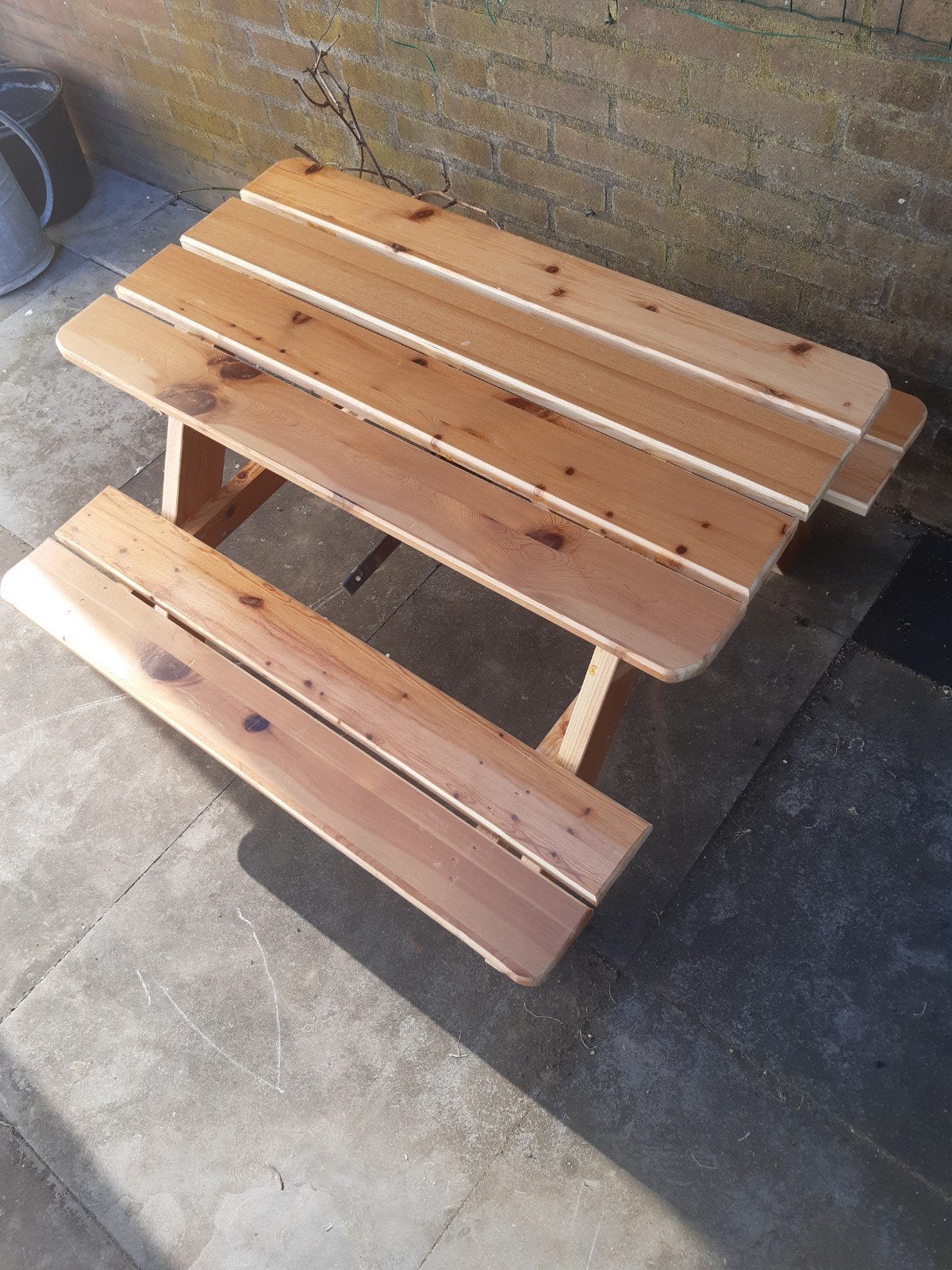 kinderpicniktafel, Ophalen, Rechthoekig, Hout