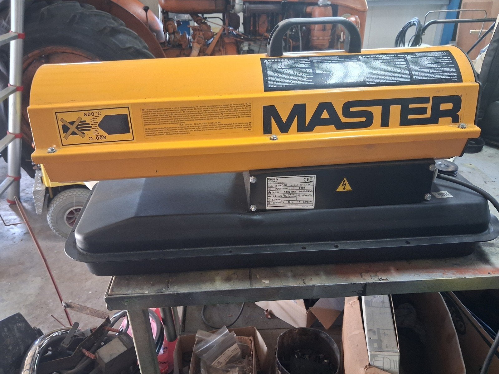 Master hetelucht kanon., Doe-het-zelf en Verbouw, 30 tot 80 cm, Kachel, Minder dan 60 cm, Ophalen of Verzenden