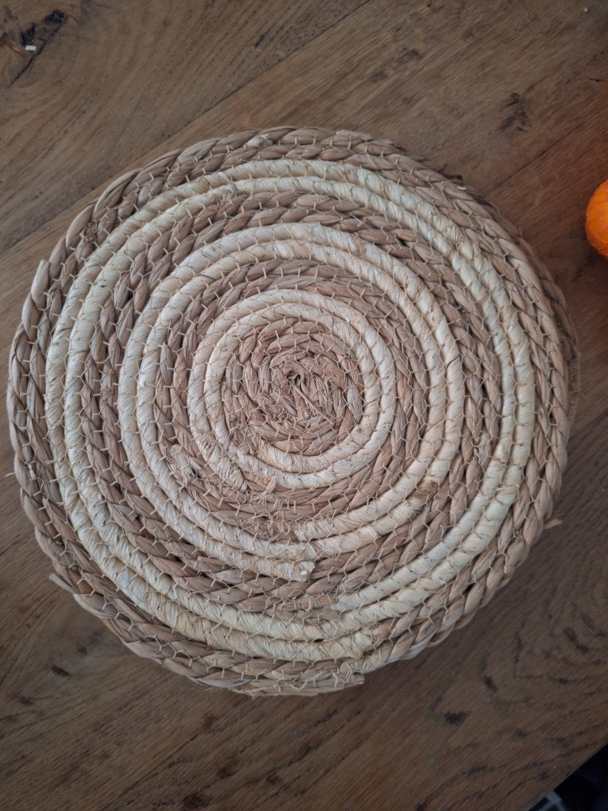 5x gevlochten onderbord / placemat - Boho stijl, Beige, Boho, Ophalen of Verzenden, Zo goed als nieuw