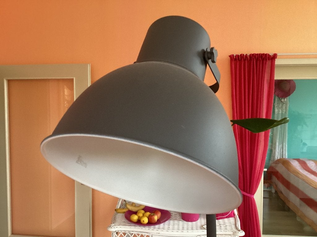 Industriële staande lamp, Ophalen, Overige fittingen, Zo goed als nieuw, Metaal