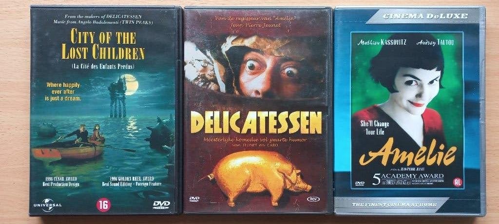 3x Jean-Pierre Jeunet o.a. Delicatessen, City lost children, Cd's en Dvd's, Vanaf 16 jaar, Verzenden, Nederlands, Frankrijk