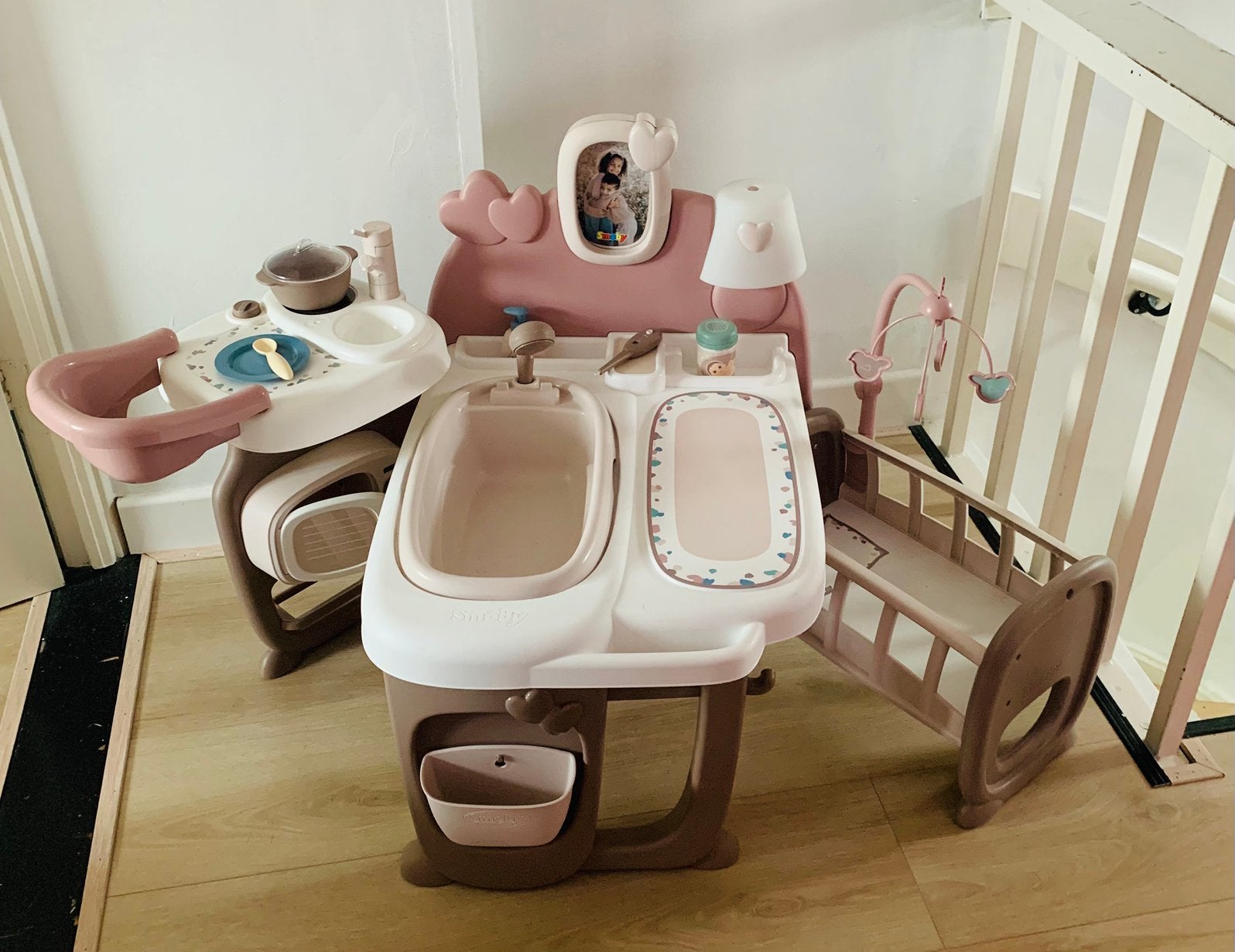 Smoby baby nurse speelset poppen, Kinderen en Baby's, Ophalen of Verzenden, Zo goed als nieuw, Babypop