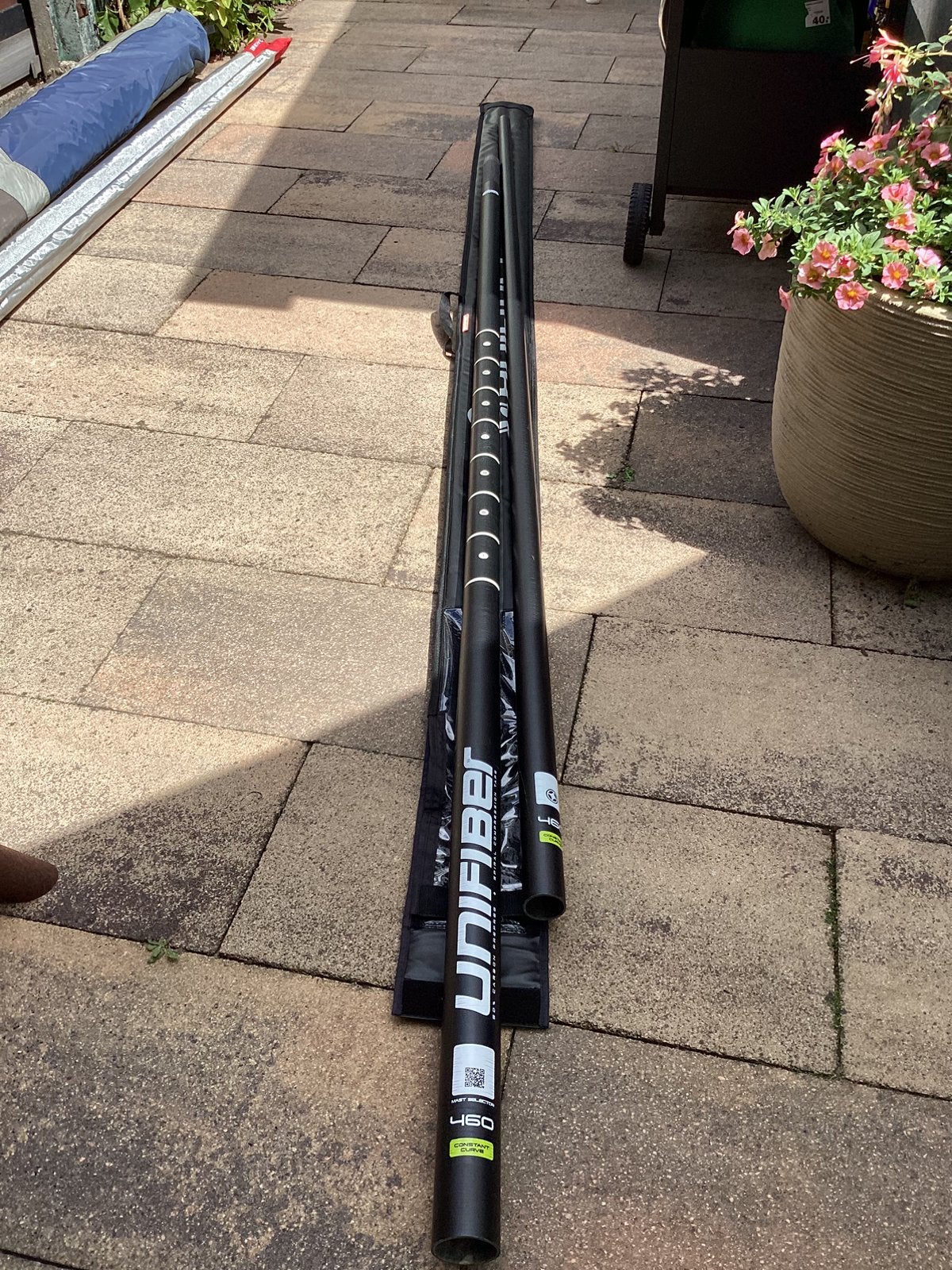 Unifiber SDM 460 windsurf mast 50 % carbon constant curve, Ophalen, Met draagtas, Mast, Zo goed als nieuw