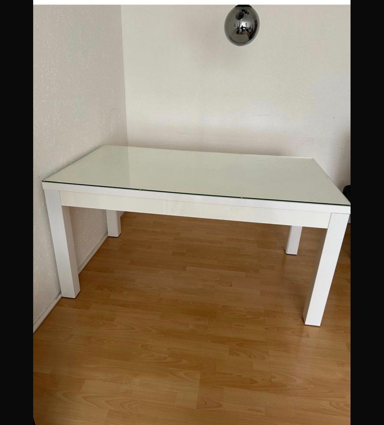 Eettafel, Ophalen, 150 tot 200 cm, Glas, Zo goed als nieuw