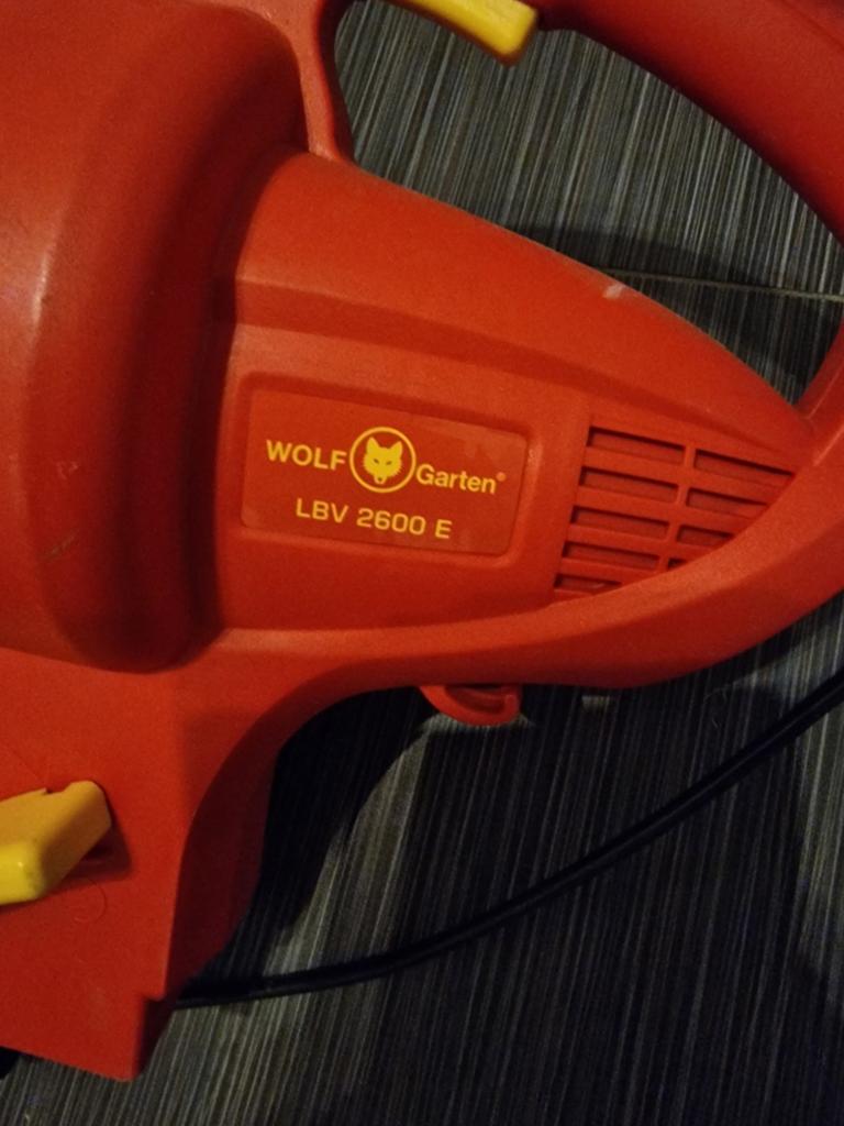 Wolf Garten LBV 2600 E Bladblazer/Bladzuiger, Ophalen, Wolf Garten, Met opvangzak, Handgedragen