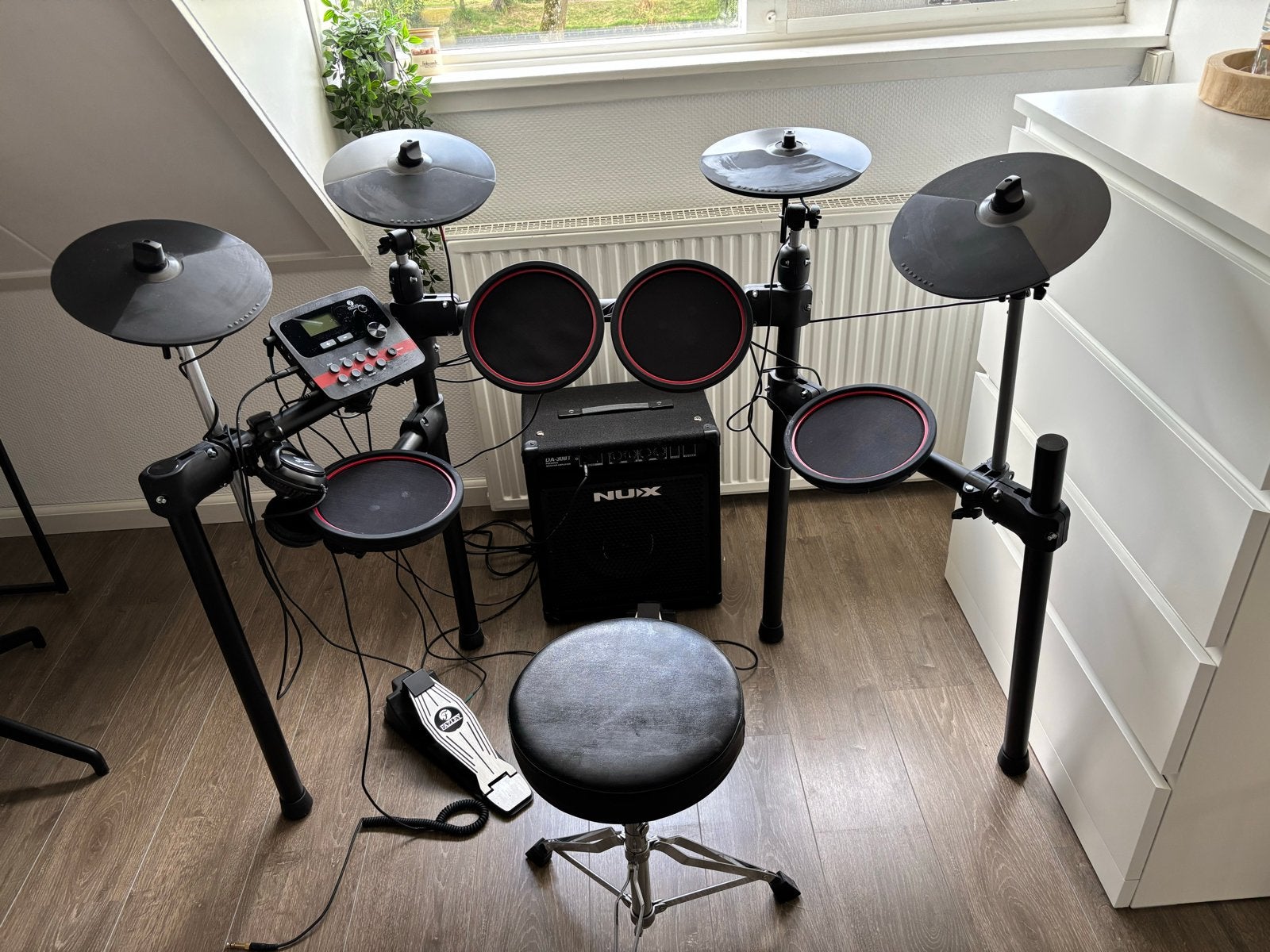 Fazley DDK-080 Elektronisch Drumstel met NUX DA-30BT Verster, Ophalen, Zo goed als nieuw, Overige merken, Elektronisch