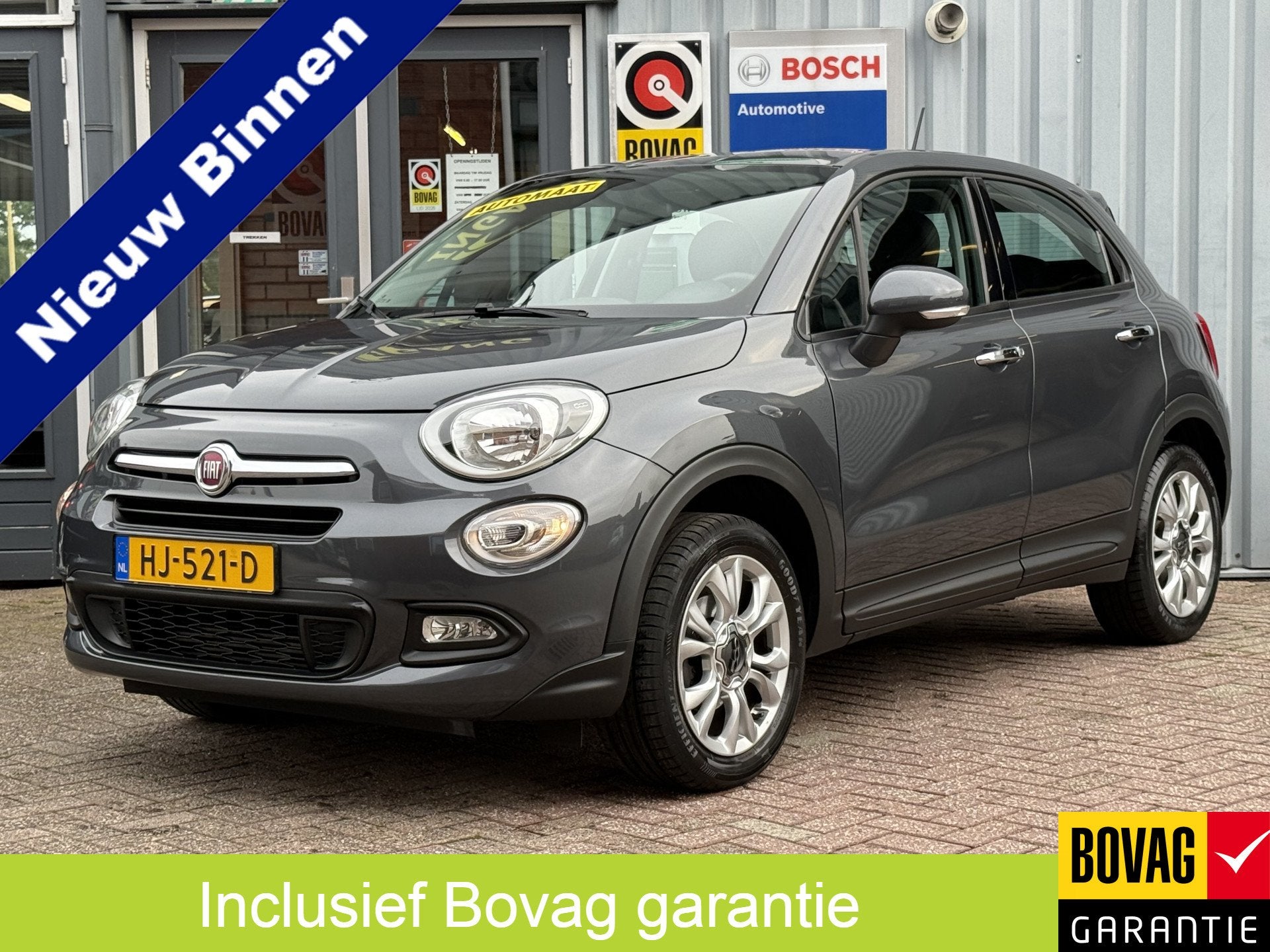 Fiat 500X 1.4 Turbo MultiAir PopStar. | AUTOMAAT | NAVI | CR, Auto's, Stof, Gebruikt, 4 cilinders, Navigatiesysteem