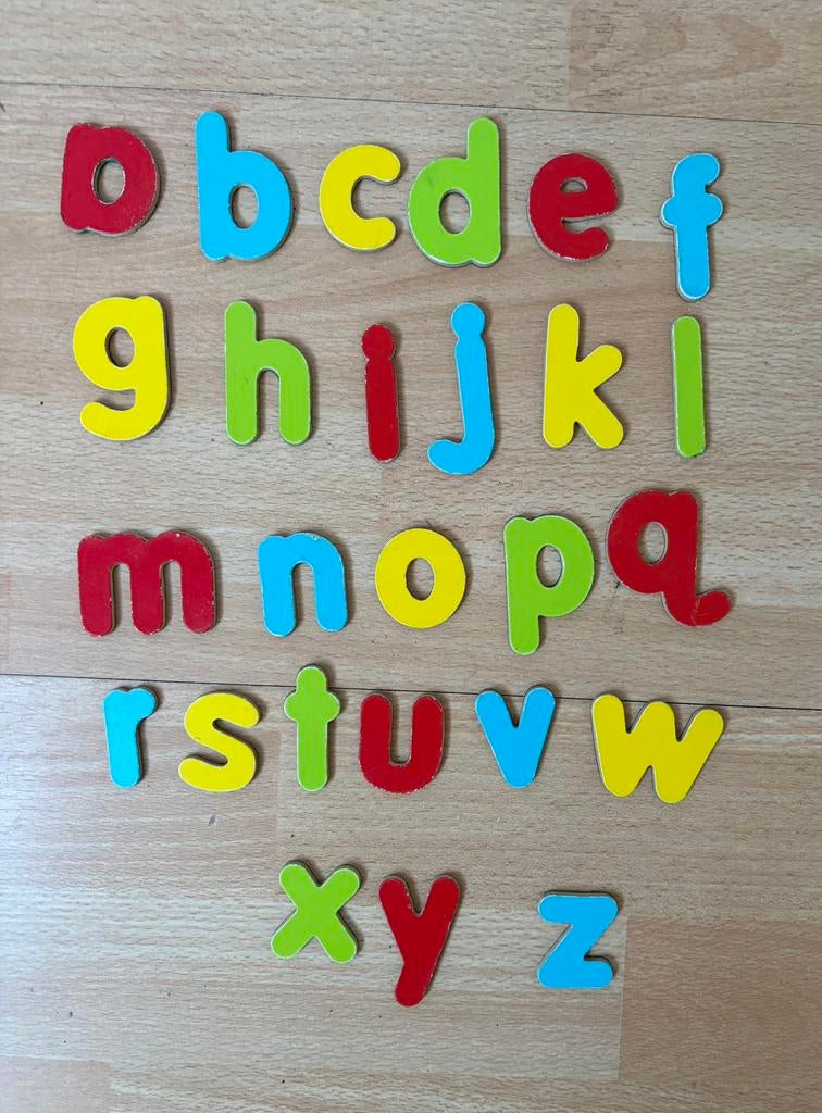 Houten magneten Alfabet, Kinderen en Baby's, Speelgoed | Educatief en Creatief, Ophalen of Verzenden, Gebruikt, Taal en Lezen