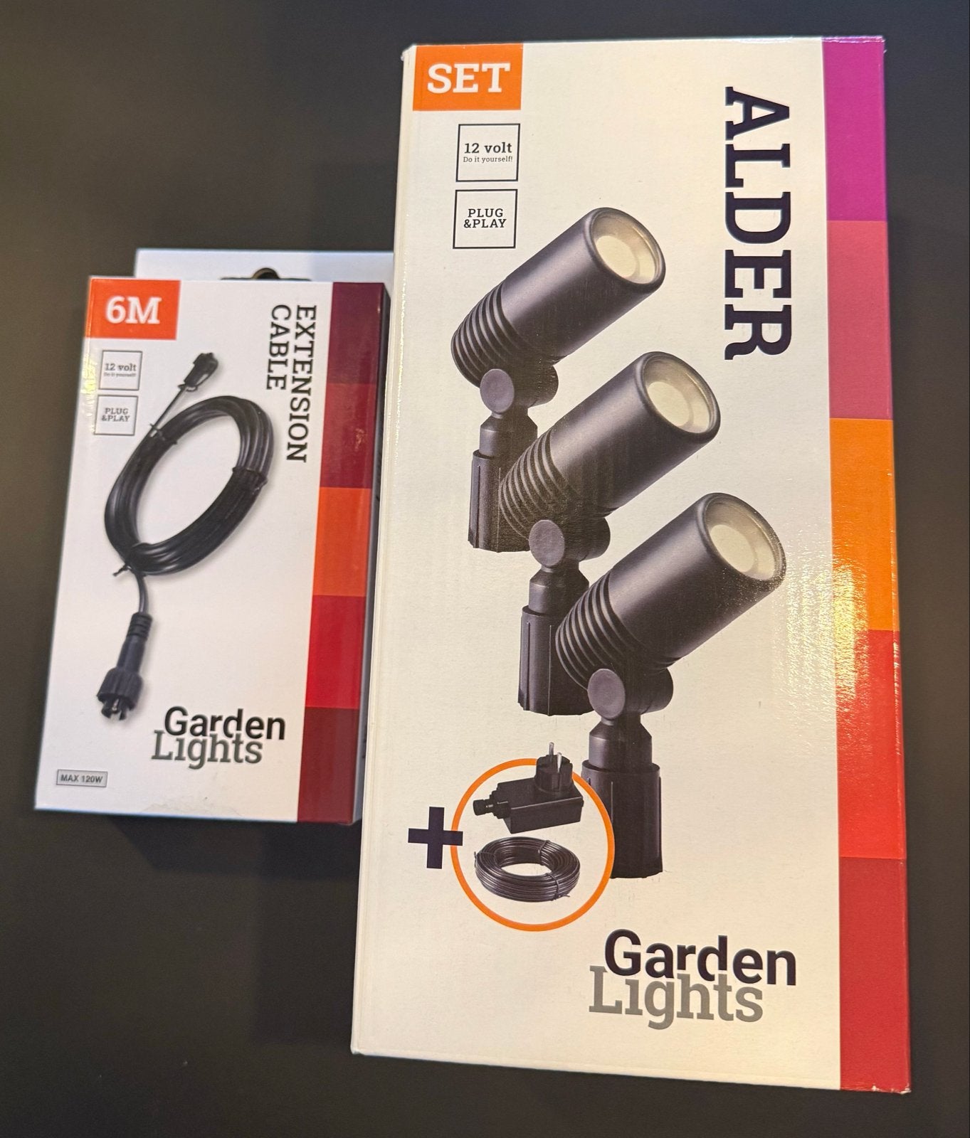 Garden Lights Alder Grondspots Set met Verlengsnoer 6M, Ophalen, Minder dan 50 watt, Netvoeding, Spots